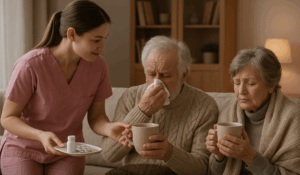 Saisonale Gesundheitsprobleme Herbst Winter
